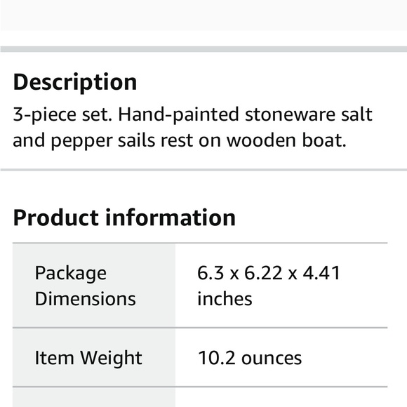 Nautical Stoneware Sailboat S/P shaker’s and butter (serving dish boat/paddle - Picture 15 of 17